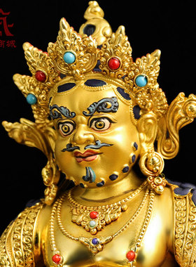 全鎏金黄财神铜像摆件