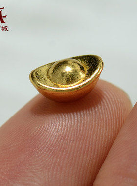 铜鎏金元宝装饰桌面摆件