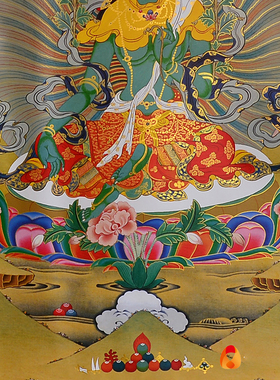 镀金唐卡玄关装饰挂画