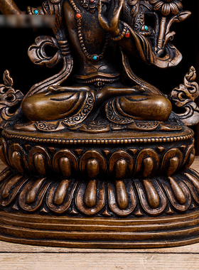 尼泊尔手工摆件做旧铜像