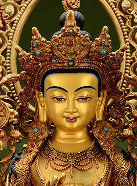 全鎏金弥勒佛铜像摆件