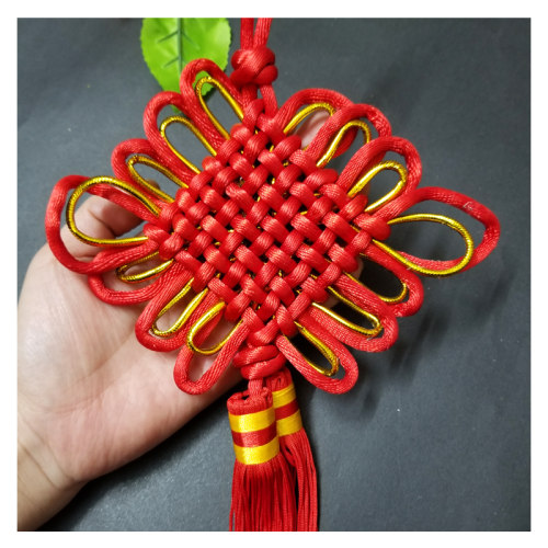 18*45cm8盘金边红色中国结传统手工中国结新年节日装扮店铺客厅 - 图3
