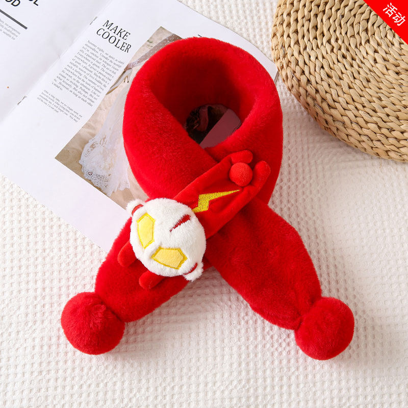 儿童围巾男女新款秋冬季交叉加厚卡通韩版仿兔绒超萌萌熊宝宝围脖,淘宝优惠券,粉丝福利购,淘宝优惠卷