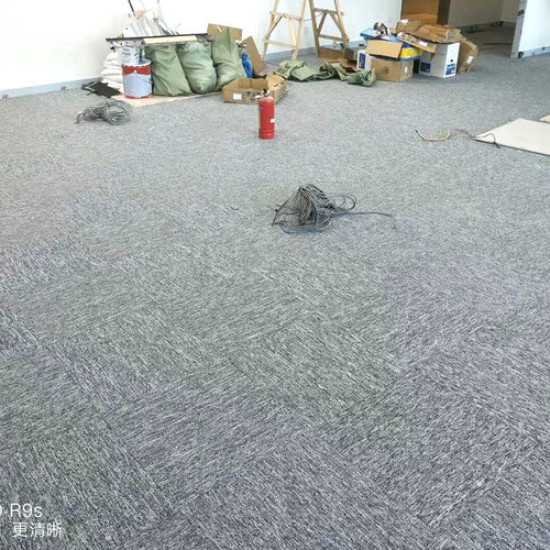 办公室地毯方块酒店写字楼卧室商用沥青PVC底满铺拼接块毯50*50CM - 图1