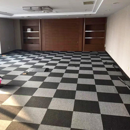 办公室地毯方块酒店写字楼卧室商用沥青PVC底满铺拼接块毯50*50CM - 图2