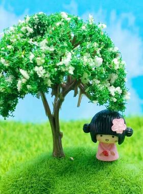 仿真绿植小树樱花树沙盘微缩景观