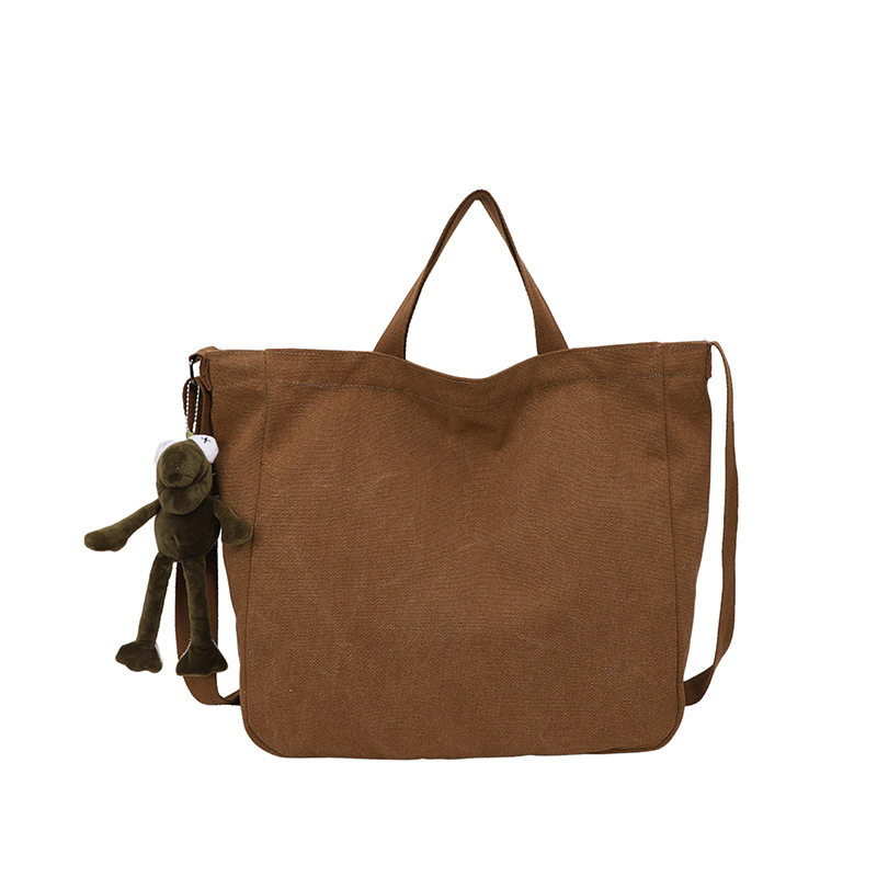 原创帆布大包腋下包 学生上课斜挎包复古秋冬托特包单肩通勤包T,淘宝优惠券,粉丝福利购,淘宝优惠卷