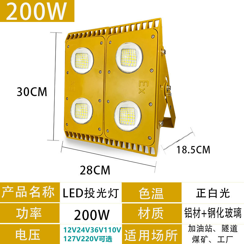 LED防爆投光灯低压12V24V36V110V127V220V380V隧道工地台车冷库灯-图1