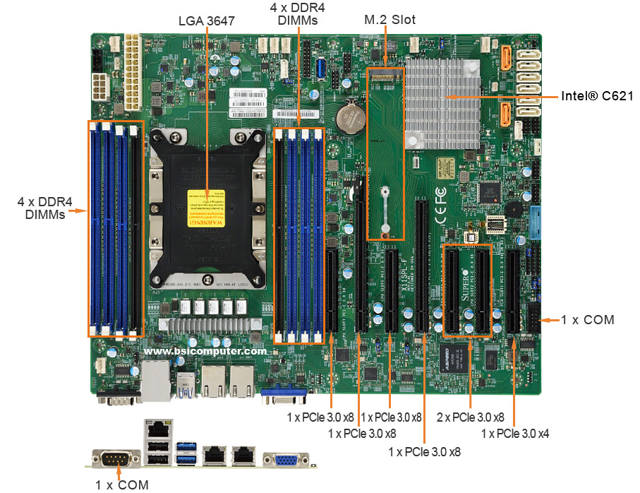 超微X11SPL-F 单路LGA3647服务器主板 C621芯片组 NVME 10个SATA3 - 图1