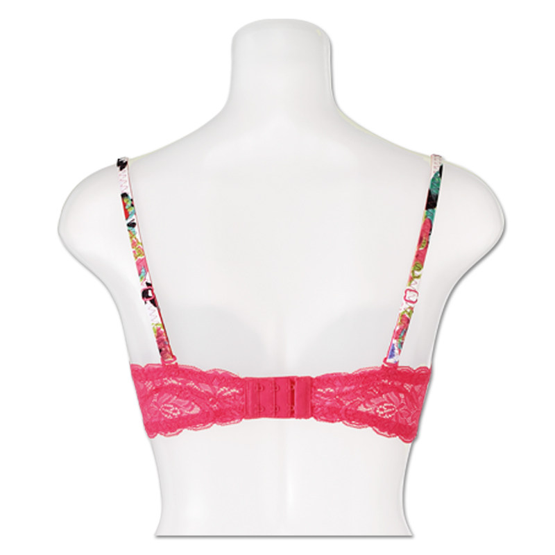 爱美菲露专柜文胸尖杯 胸罩65底围印花提胸 内衣套装小胸少女日系