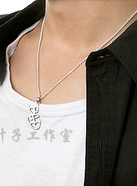 迈克尔杰克逊周边同款BAD银项链