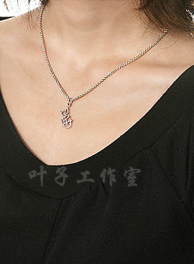 迈克尔杰克逊周边同款BAD银项链