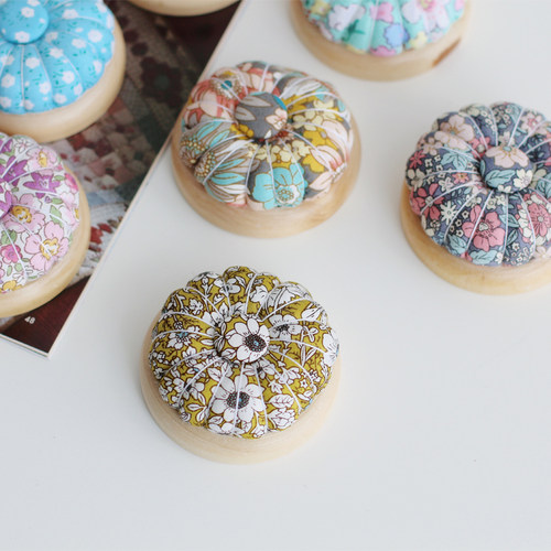 随机色森系吸针器针插两用针扎实木底针垫磁力南瓜插针包 - 图2