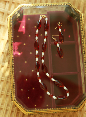 捷克珠女原创设计项链哥特风