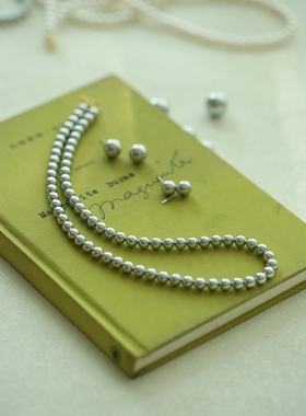 水晶珍珠女轻奢简约长项链