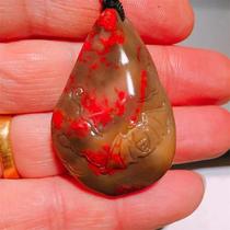 Old Changchang fossil field yellow stone Tian Tian Huang jelly fu in front of the eyes pendant 32 gr items a gift for gift collection