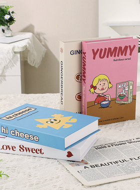 折叠款现代奶油网红风假书装饰书摆件仿真书客厅装饰道具书摆设