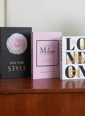 大中小简约假书摆件著名城市装饰书咖啡桌摆件样板房仿真书摆件