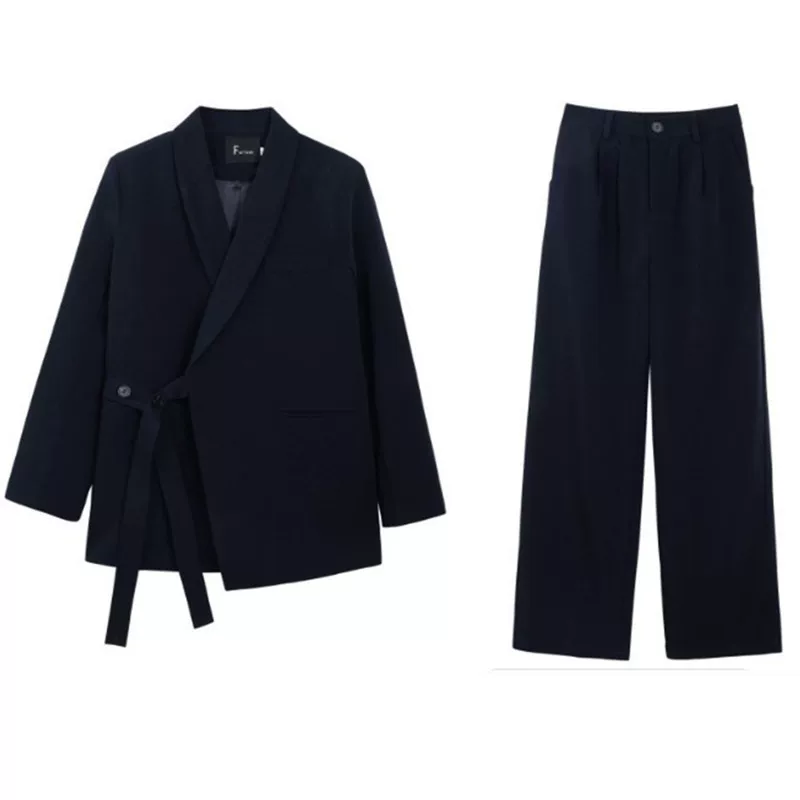 Classic suit, set, jacket, trench coat, high-quality style, plus size