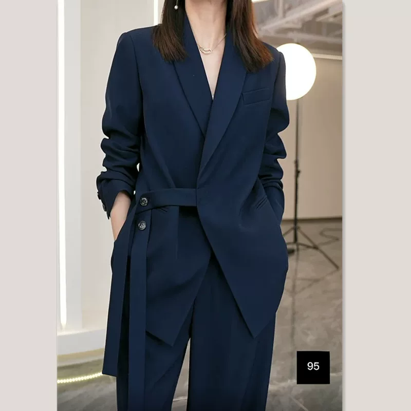 Classic suit, set, jacket, trench coat, high-quality style, plus size