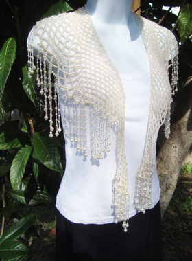 卿手作珠饰手工定制珍珠披肩独家重工外搭披肩链中式旗袍礼服配饰