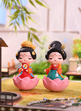 古风国潮唐仕女不倒翁创意潮玩文