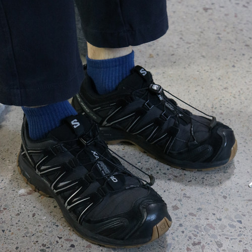 3双装男士休闲袜吸汗透气棉袜短筒袜纯色黑白蓝春夏季薄款袜子男 - 图1