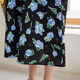Weiyu 플러스 사이즈 여성 의류 2023 여름 느슨한 반팔 라운드 넥 작은 신선한 프랑스 꽃 무늬 드레스 새로운 스타일 몸집이 작은