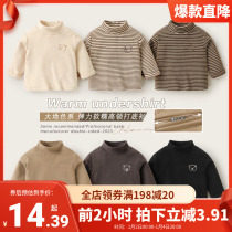 Baby clothes Decede high collar beating undershirt boy long sleeve T-shirt winter clothing autumn and winter female baby blouse Y8121