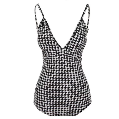 Купальник, в корейском стиле, V-образный вырез, по фигуре