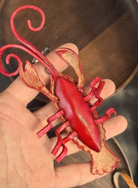 手工头层牛皮钥匙扣挂件
