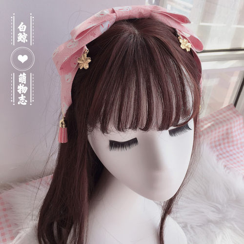 日式和风发饰小物原创Lolita蝴蝶结发夹饰品洛丽塔古风流苏头饰 - 图2