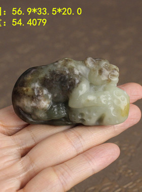 朕®开仓独籽豹子三色和田玉挂件