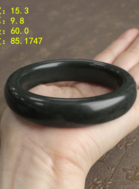 60.0接近沙枣青籽料手镯和田玉