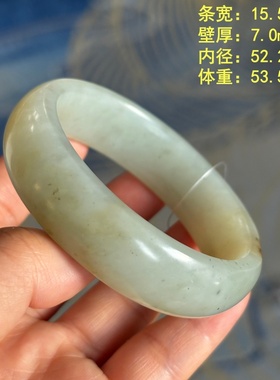 老熟白玉籽料手镯小码手镯52.2