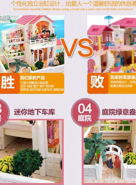 小时代成品现货diy小屋手工大别墅拼装模型房子玩具情侣男女新款