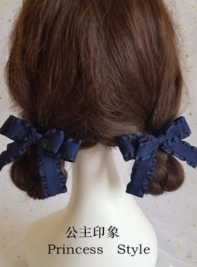 双马尾对夹花边少女心lolita发卡