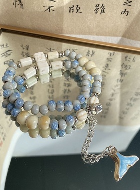 2026时尚景德镇陶瓷手链不掉色女夏季小清新原创简约学生海星贝壳