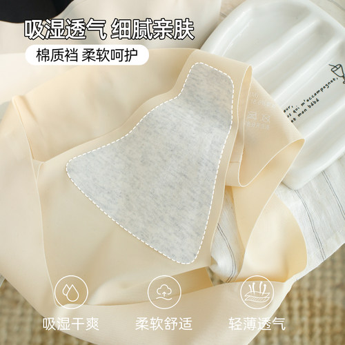 六只兔子内裤女纯棉底裆丁字裤贴身无痕隐形一片式薄款透气三角裤 - 图1