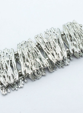 欧美外贸手镯银色手镯女士个性弹力手链