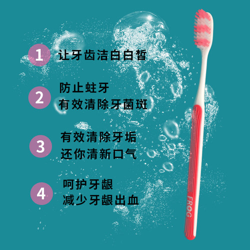 正品青蛙牌成人实惠家庭组合装家用旅行客用柔丝软毛牙刷性价比 - 图0