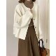 Short pure wool double-sided cashmere coat small lucky