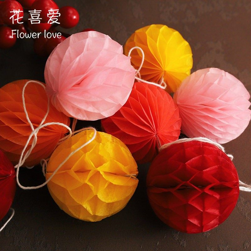 2026新年宵花装饰小灯笼彩色蜂窝纸灯笼年宵花装饰布置发财树挂件,淘宝优惠券,粉丝福利购,淘宝优惠卷