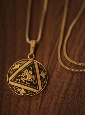 IG Jewelry西洋古董Vintage西班牙大马士革织锦术项链时尚男女