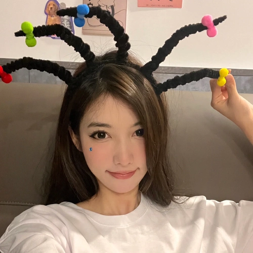 Милый ободок, черный забавный Бибикар Толокар Плазмакар с косичкой, xэллоуин, наряжаться