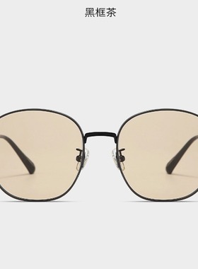 新款百搭简约男女同款圆框墨镜高清尼龙镜片防紫外线太阳眼镜7261
