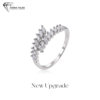 Simple diamond ring, versatile moissanite 925 silver plated PT950 platinum broken diamond stacked secondary ring diamond ring new style