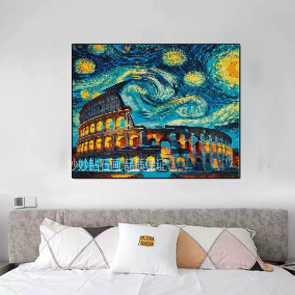 梵高星空罗马斗兽场钻石画年轻人成人手工diy砖石十字绣2026新款,淘宝优惠券,粉丝福利购,淘宝优惠卷