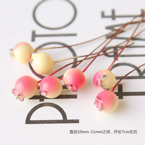 永生花礼盒车挂花环制作配件配材仿真蓝莓果小红果杨梅果圣诞装饰 - 图3