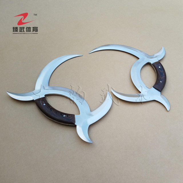 Zhenwu Double Yue Bagua Ziwu Yuanyang Yue Weapon Double Key Stainless Steel Martial Arts Equipment Performance Training Uncut